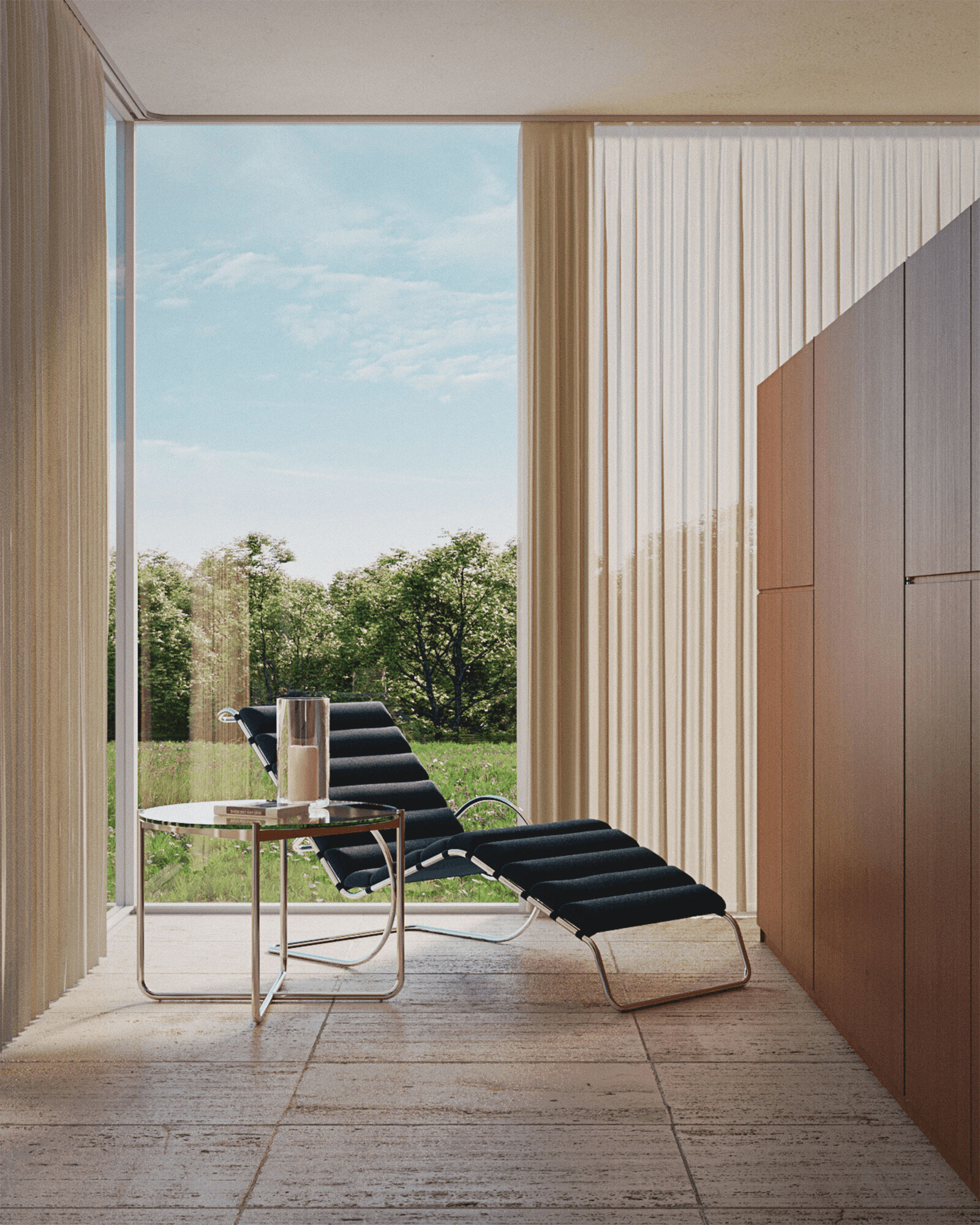 Edith Farnsworth House — architectural visualization, image 3